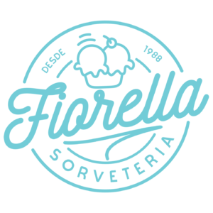 Logotipo Fiorela Sorveteria final azul